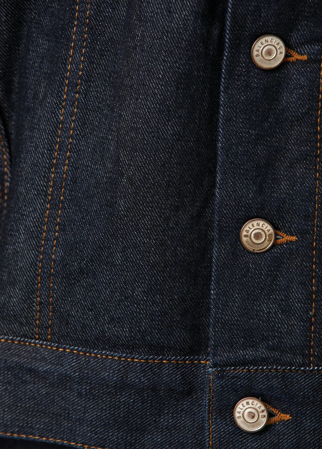 Lacivert Boxy Fit Denim Ceket - 7