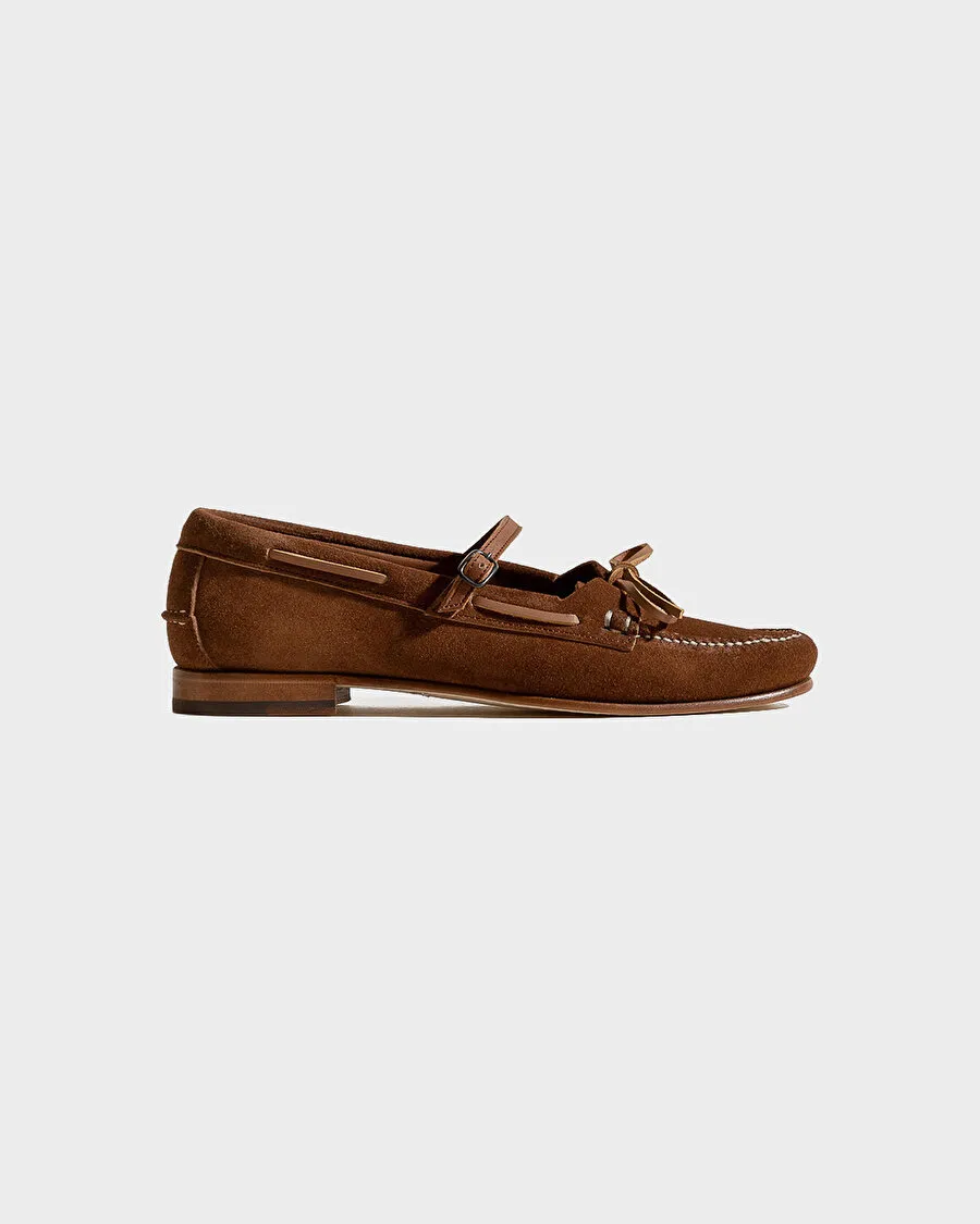 Lorea Süet Taba Kadın Loafer - 1