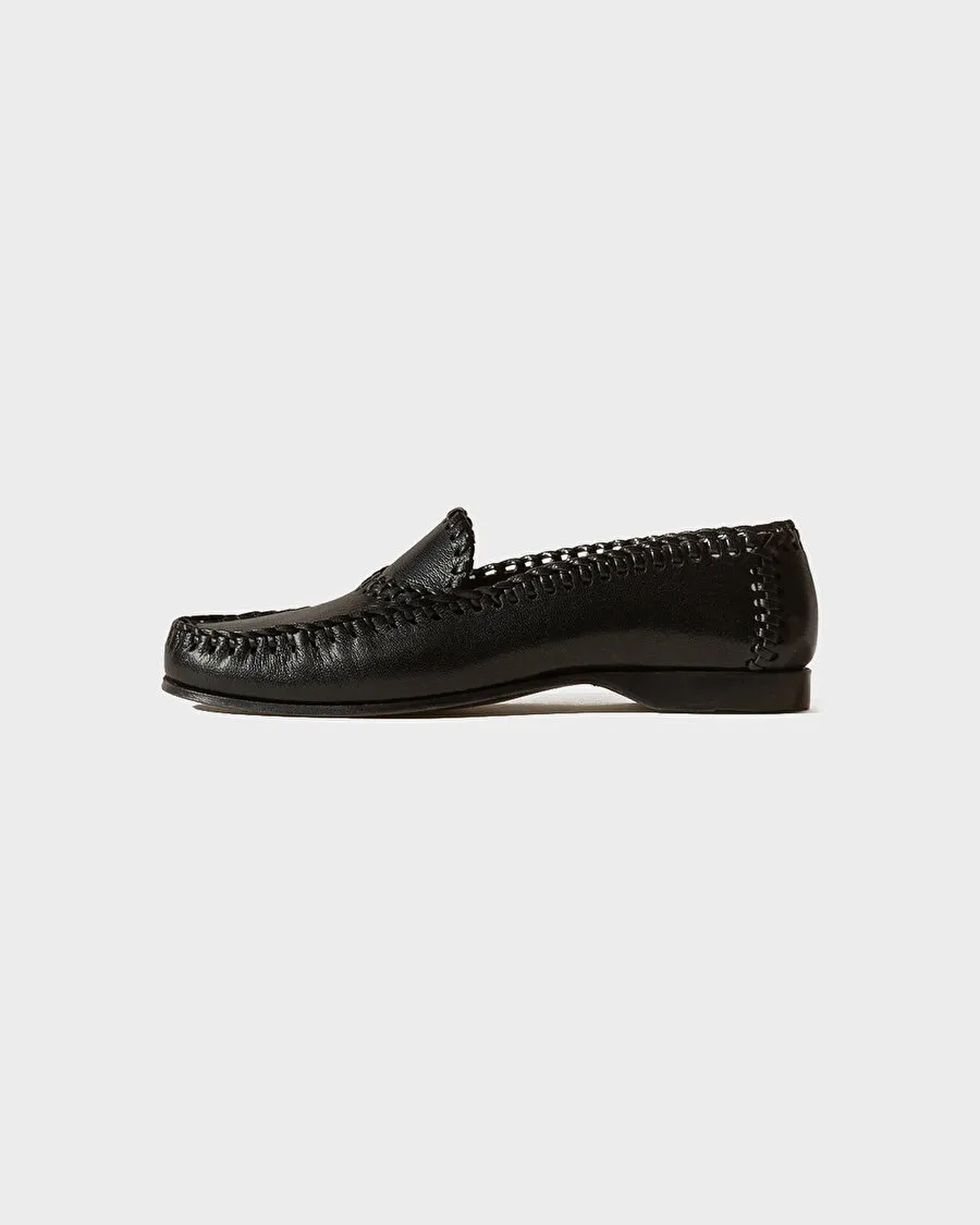 Sastre Supple Parlak Siyah Erkek Loafer - 2