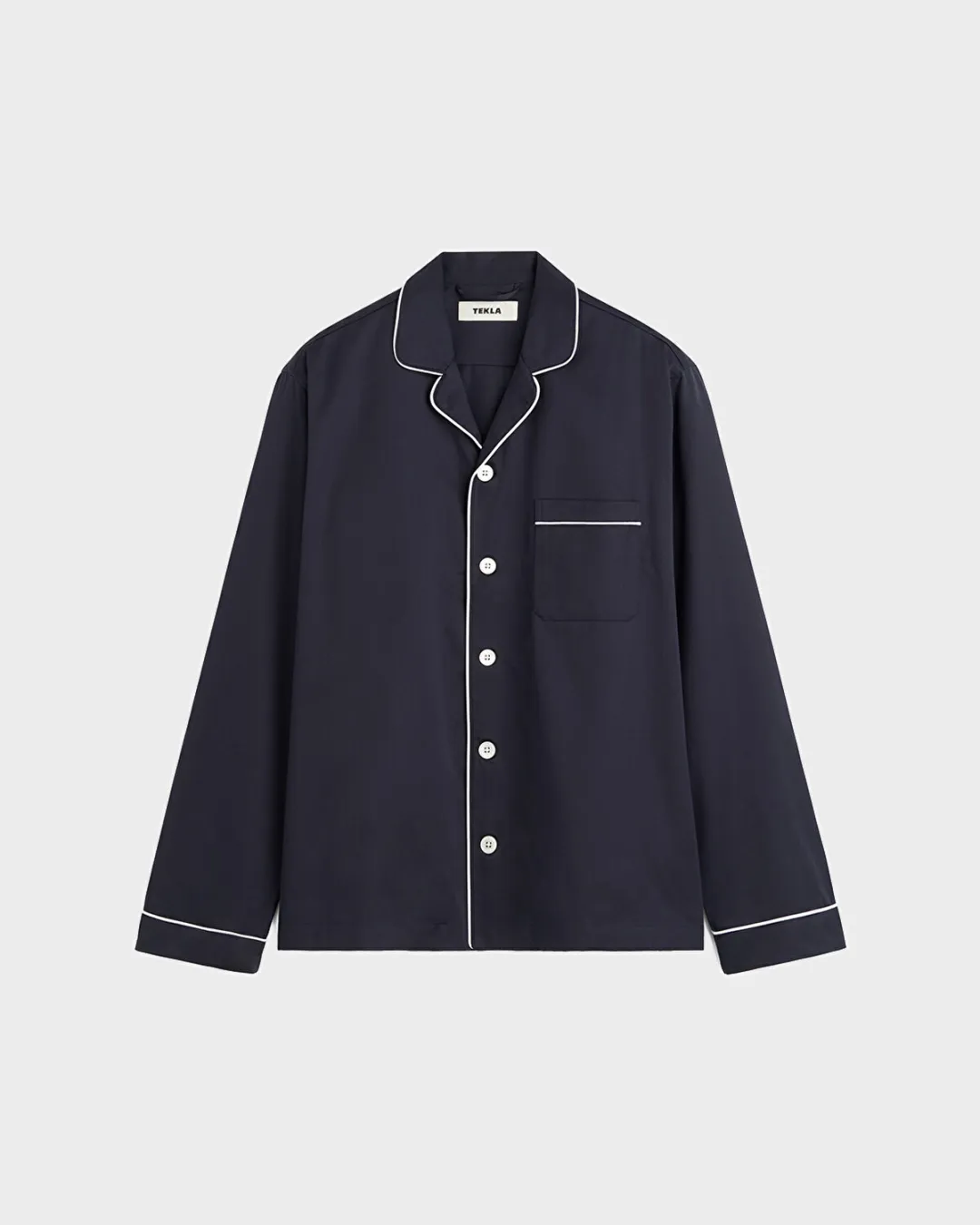 Lacivert Saten Erkek Pijama Üstü - 1