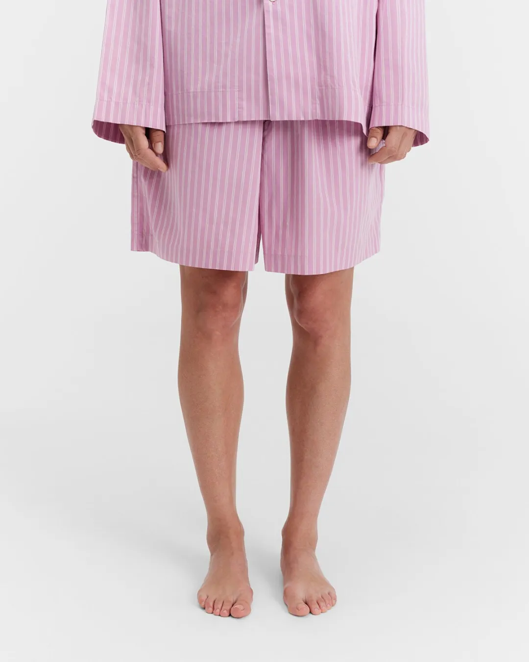 Pembe Poplin Kadın Pijama Şortu - 0