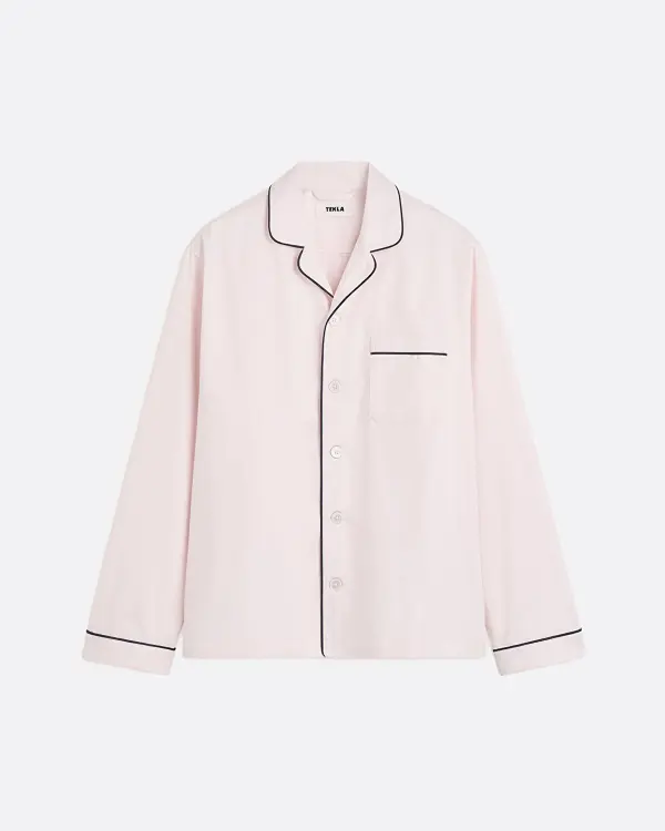 Pembe Saten Erkek Pijama Üstü