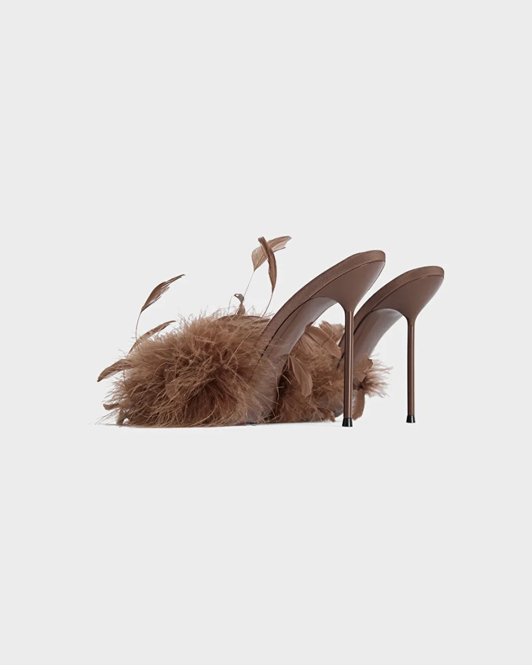 Lidia Feather Kahverengi Kadın Terlik - 3
