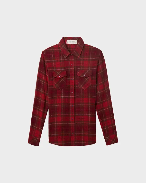 Love Tartan Kaşmir Kırmızı Kadın Gömlek