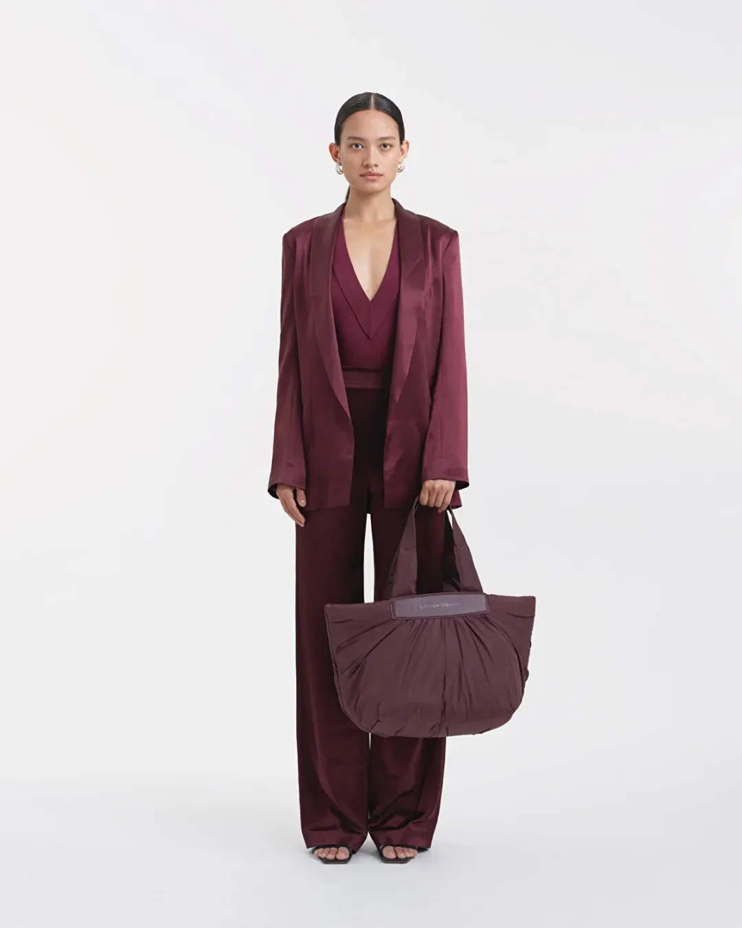 Caba Tote Orta Boy Bordo Kadın Çanta - 5