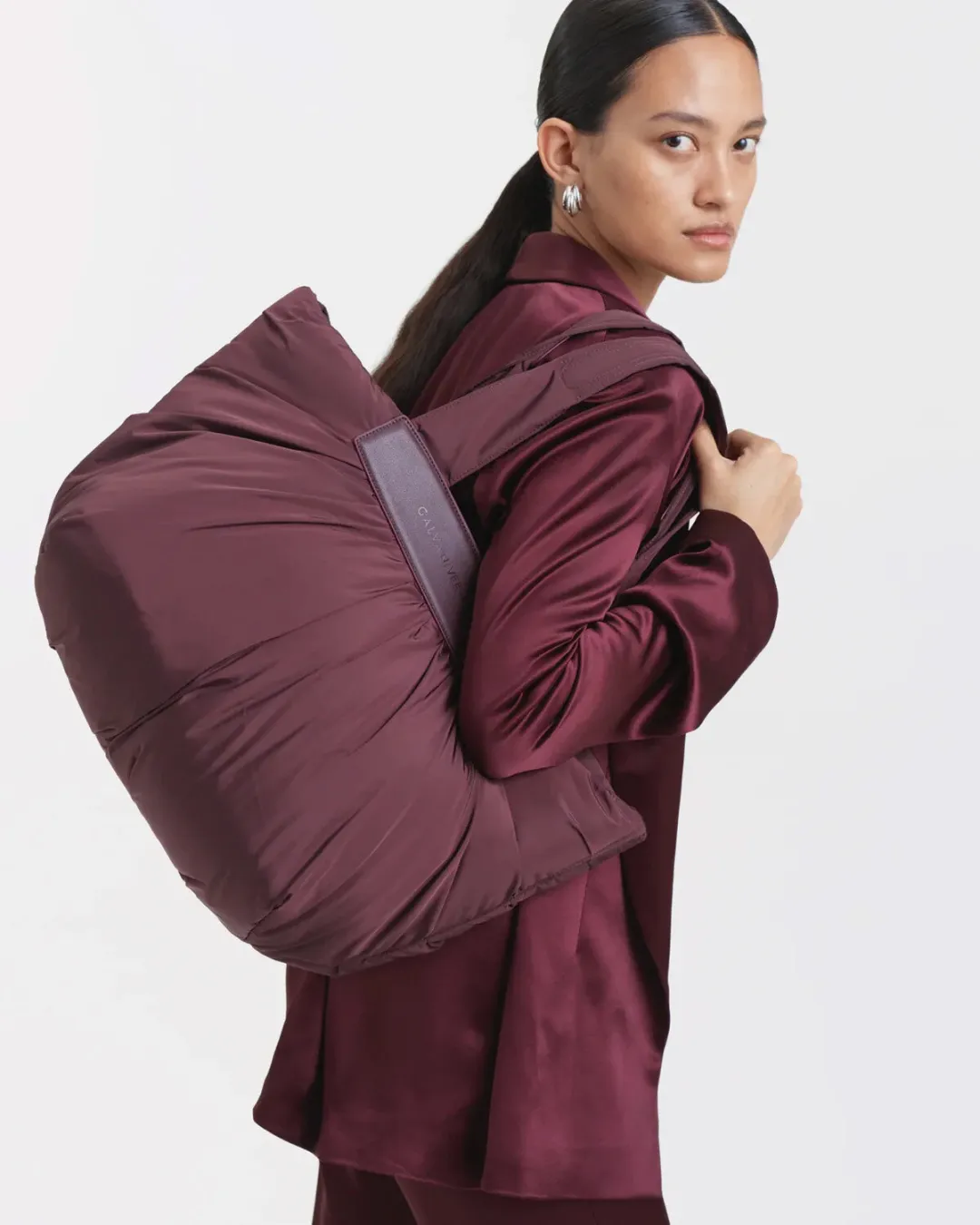Caba Tote Orta Boy Bordo Kadın Çanta - 0