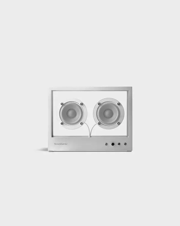 Metalik Gri Small Transparent Speaker