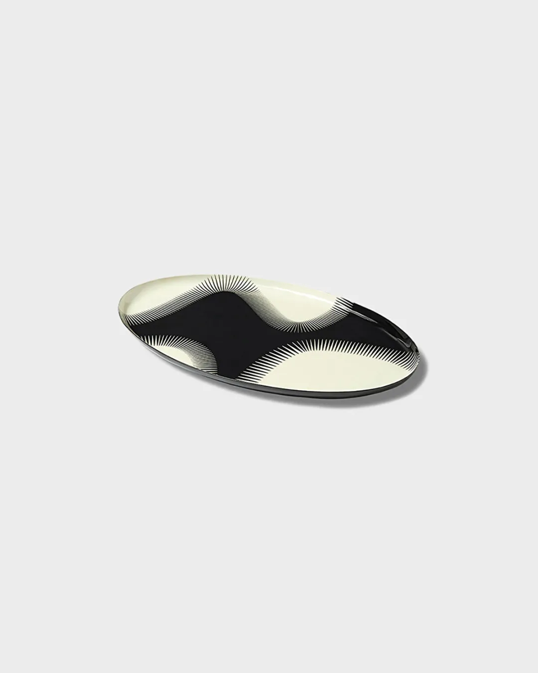 Wave Siyah Dekoratif Tabak 18x30x1,5 cm - 0