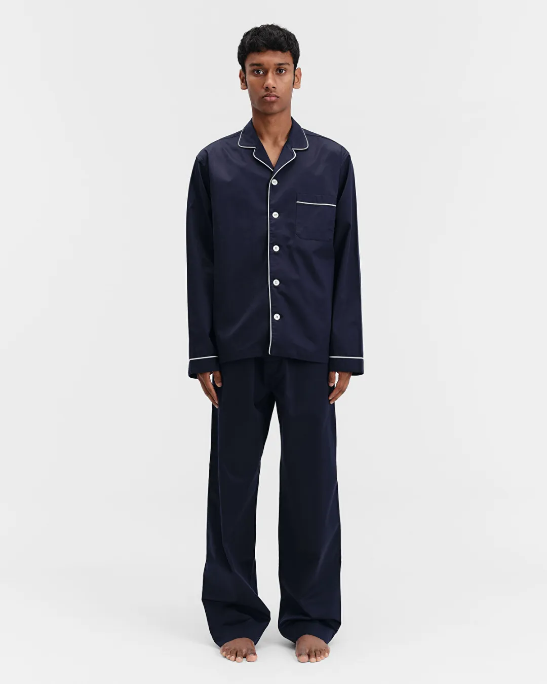 Lacivert Saten Erkek Pijama Altı - 2