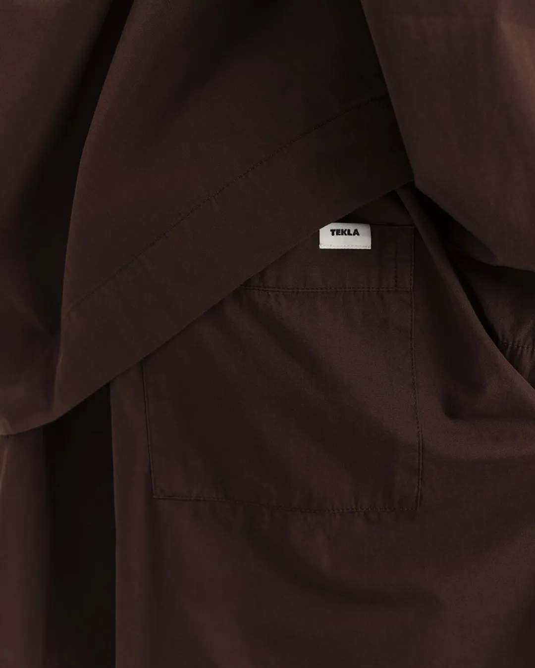 Kahverengi Poplin Kadın Pijama Üstü - 0