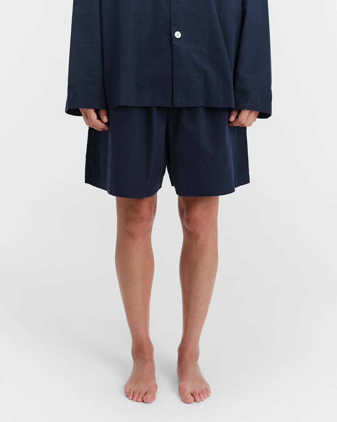 Lacivert Poplin Kadın Pijama Şortu - 0