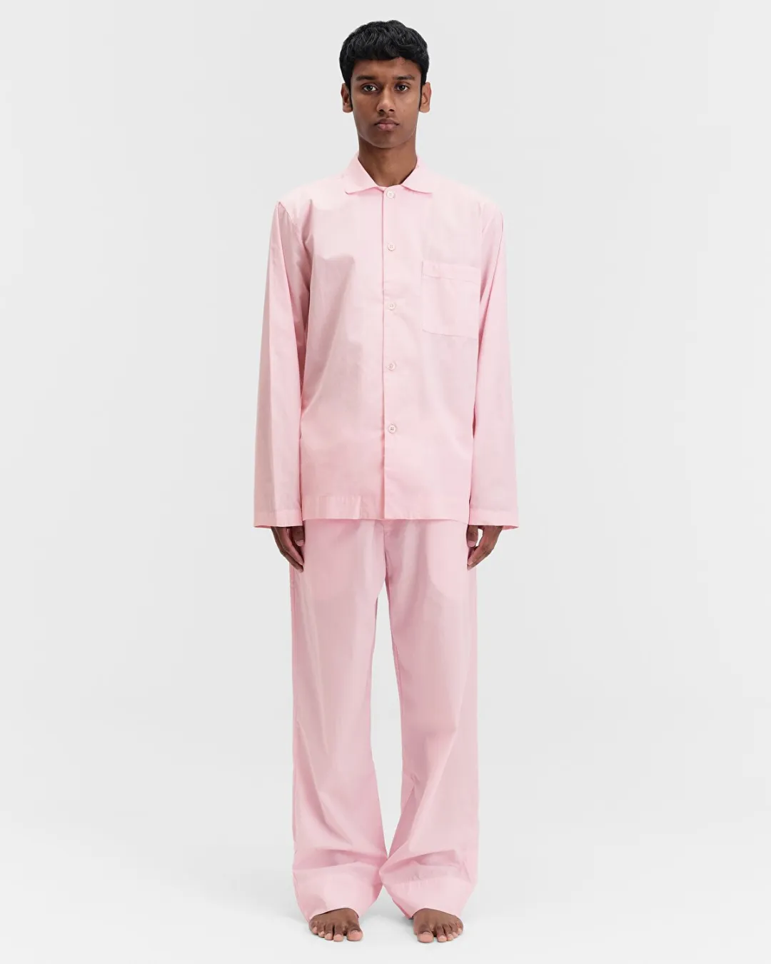 Pembe Poplin Erkek Pijama Üstü - 2