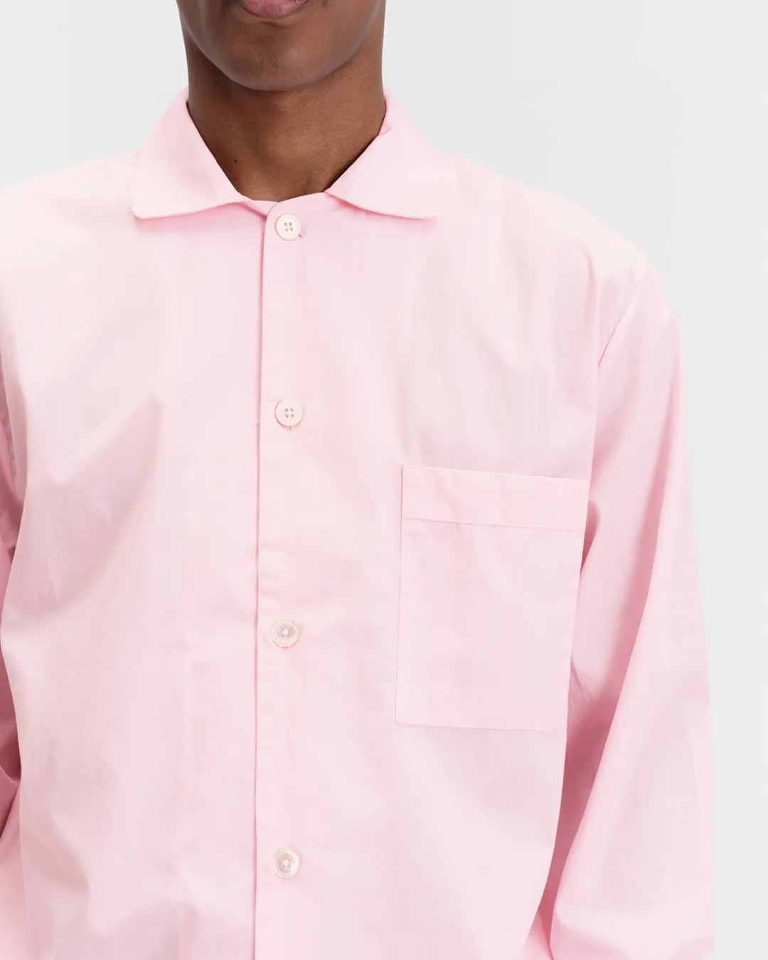 Pembe Poplin Erkek Pijama Üstü - 0