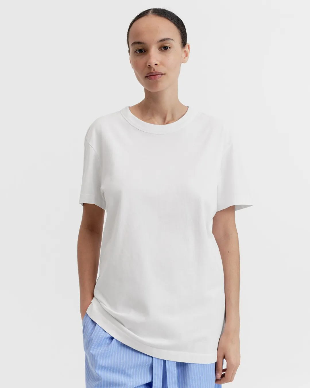 Beyaz Kısa Kollu Kadın T-Shirt - 2