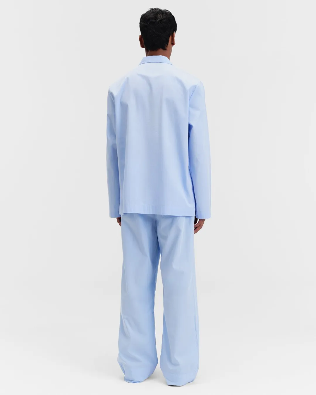 Açık Mavi Poplin Erkek Pijama Üstü - 3