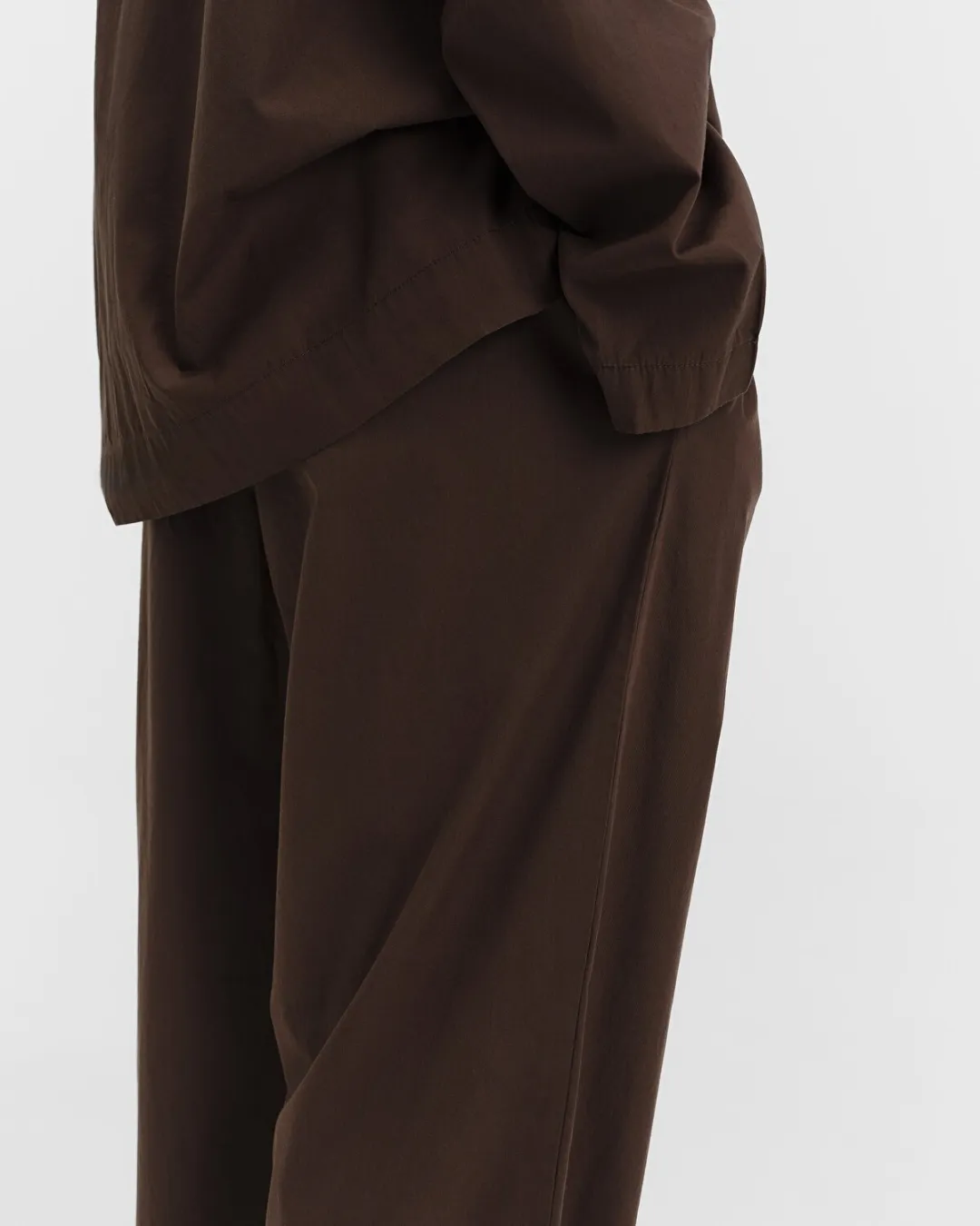 Kahverengi Poplin Kadın Pijama Altı - 0