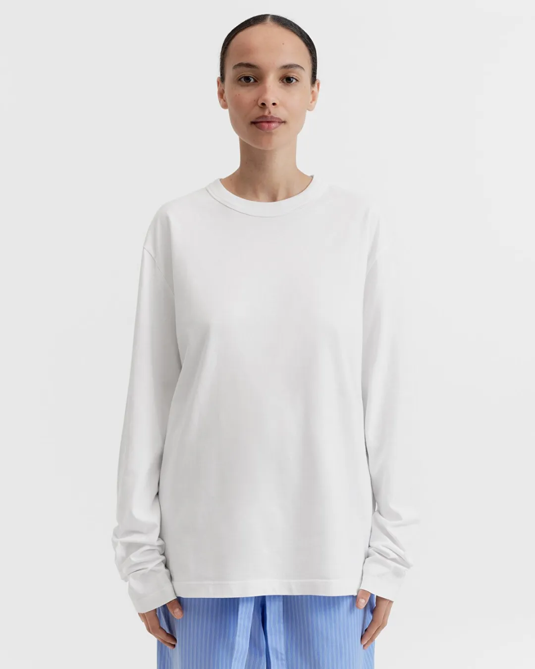 Beyaz Uzun Kollu Kadın T-Shirt - 2