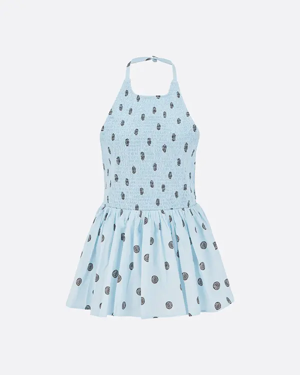 Wren Halter Yaka Çok Renkli Kadın Bluz