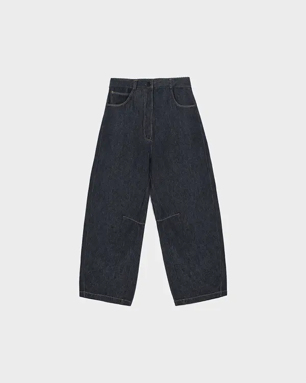 Baggy Lacivert Kadın Jean Pantolon