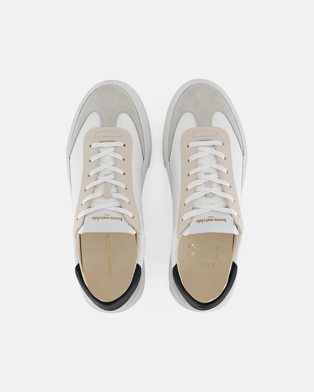004 Bej-Beyaz Erkek Sneakers - 2