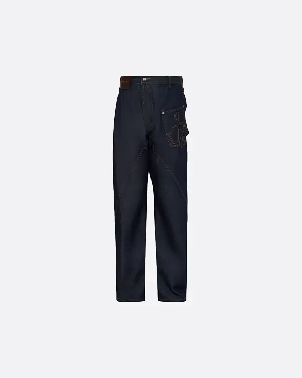 Twisted Workwear Koyu Mavi Erkek Jean Pantolon