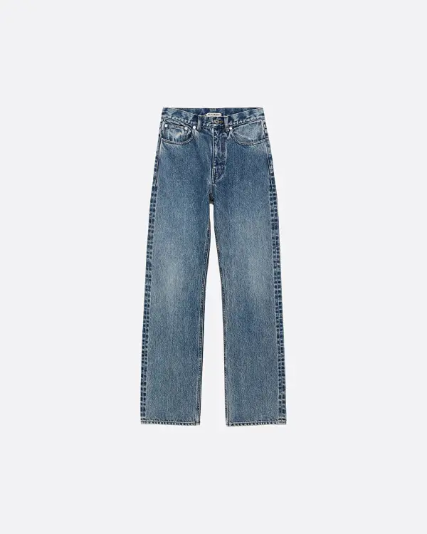 Straight Fit Mavi Erkek Jean Pantolon