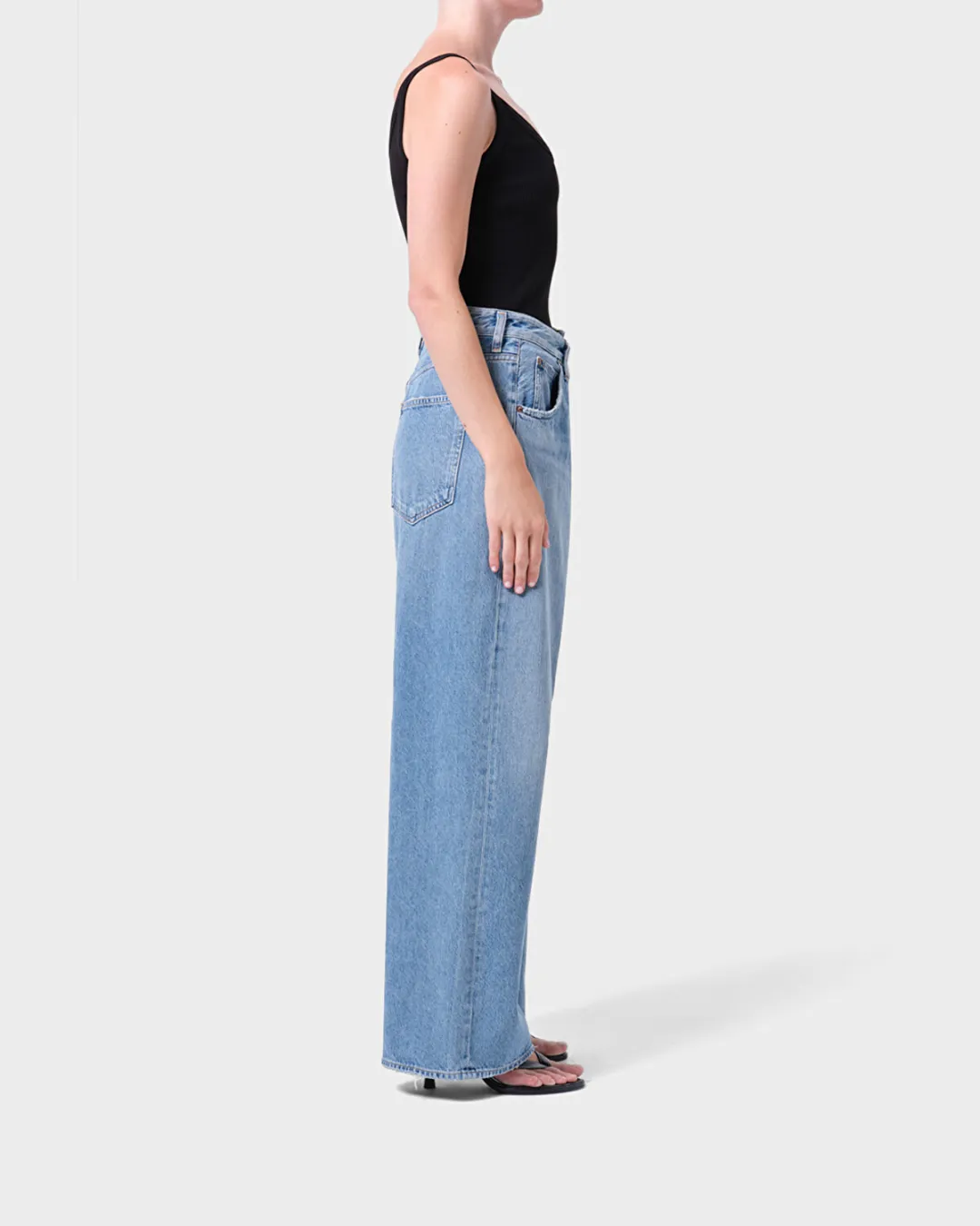 Vana Fold Mavi Kadın Jean Pantolon - 3