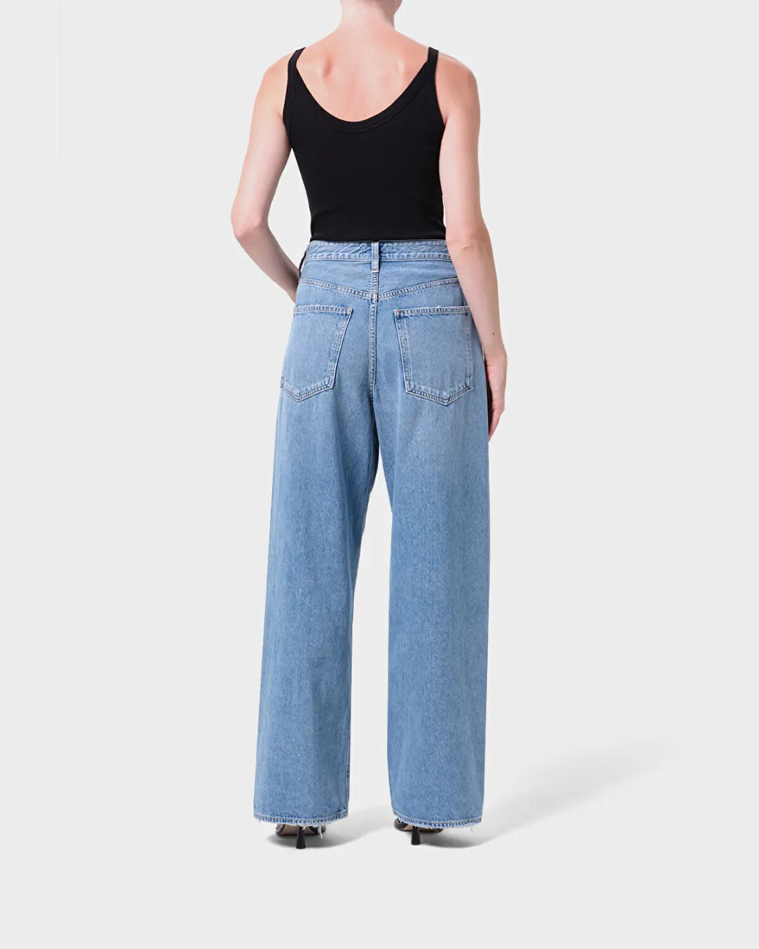 Vana Fold Mavi Kadın Jean Pantolon - 4