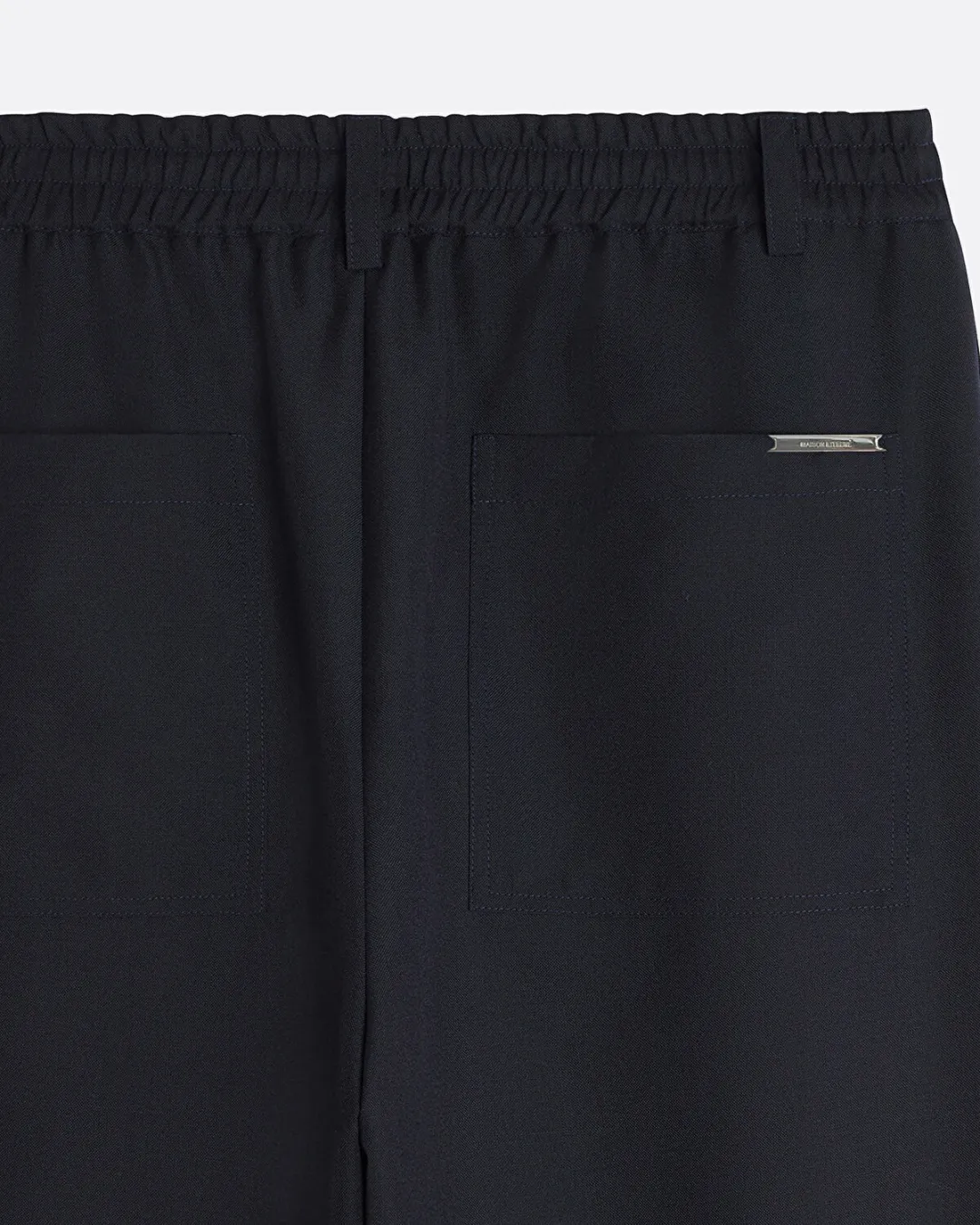 Cropped Pleated Lacivert Erkek Pantolon - 0