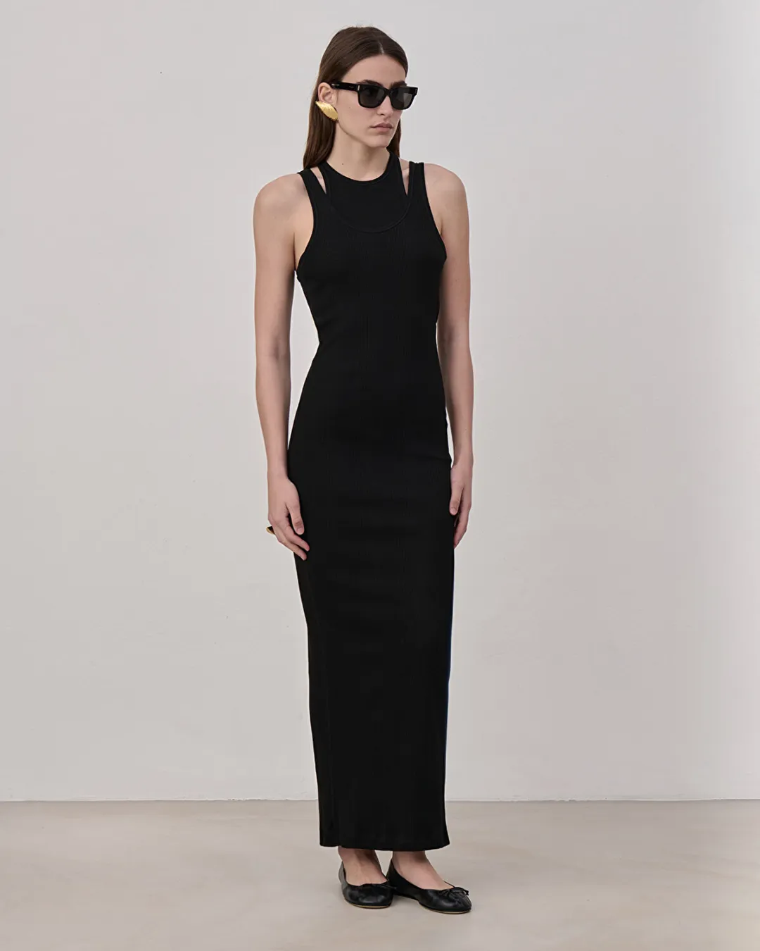 Filippa Siyah Jersey Kadın Elbise - 2