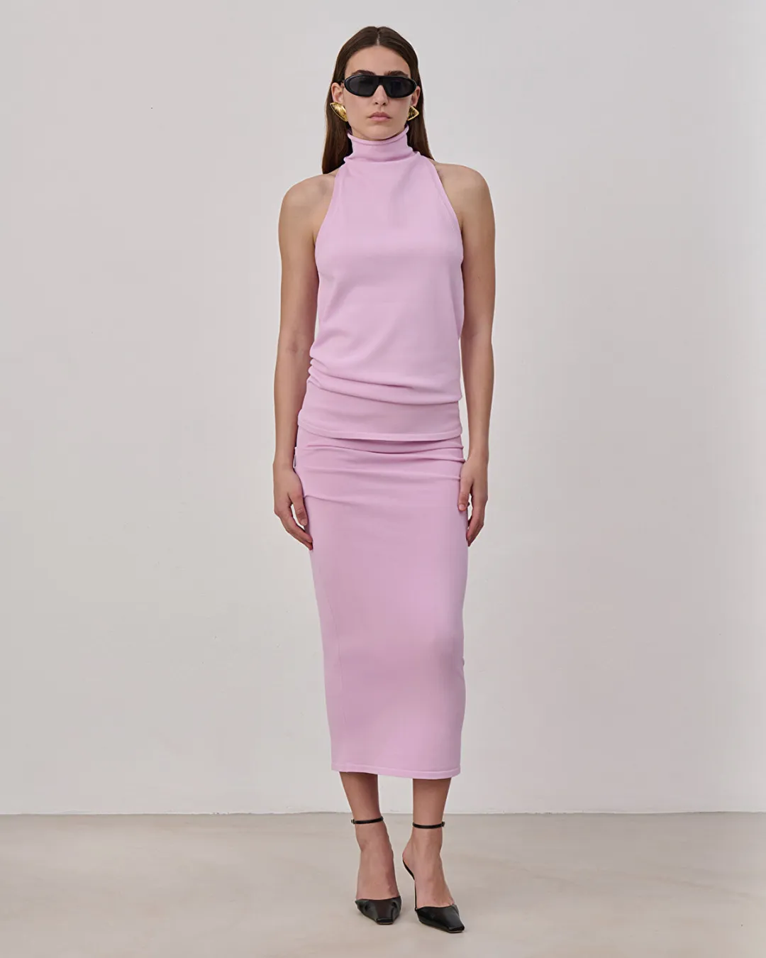 Pernilla Pembe Jersey Kadın Etek - 2