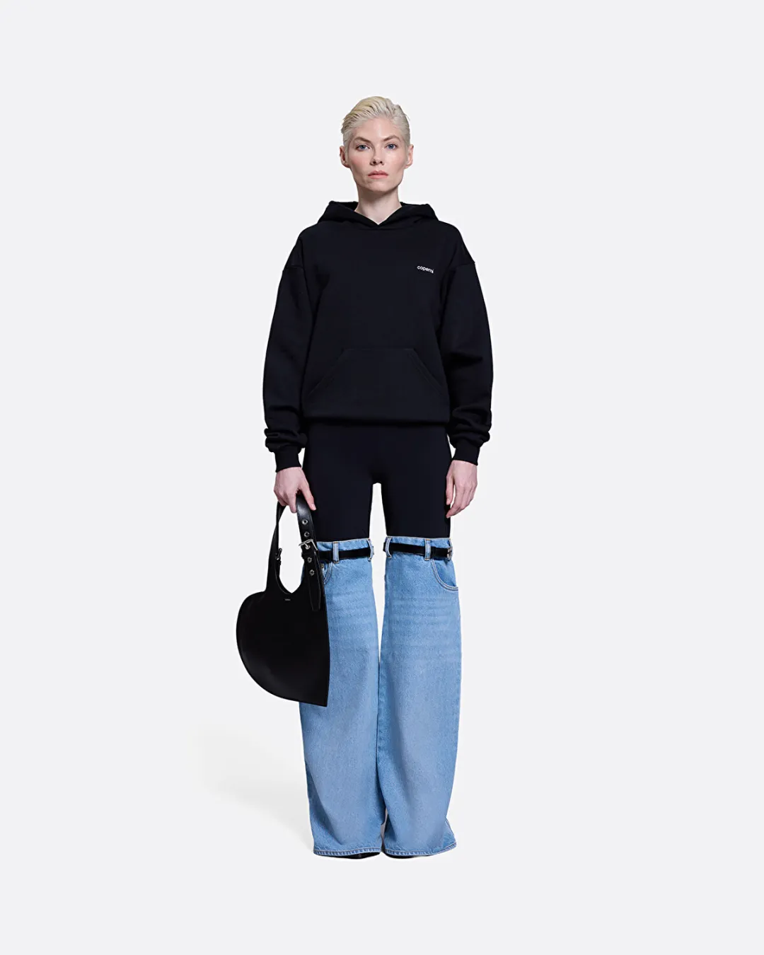 Hybrid Denim Mavi-Siyah Kadın Pantolon - 2