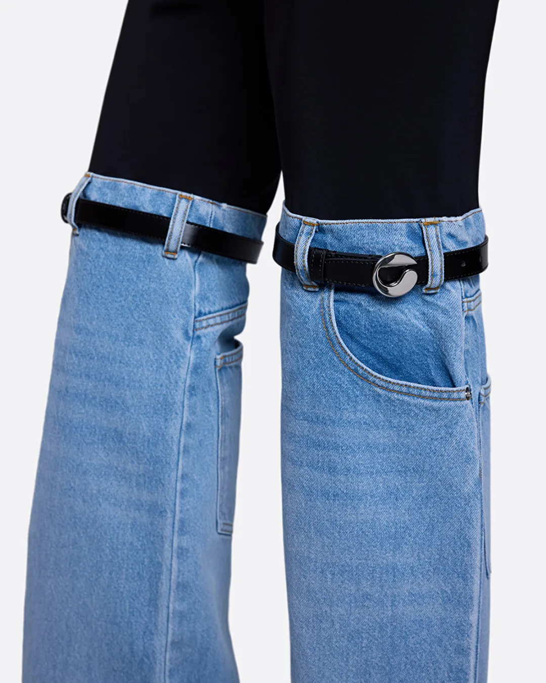 Hybrid Denim Mavi-Siyah Kadın Pantolon - 0