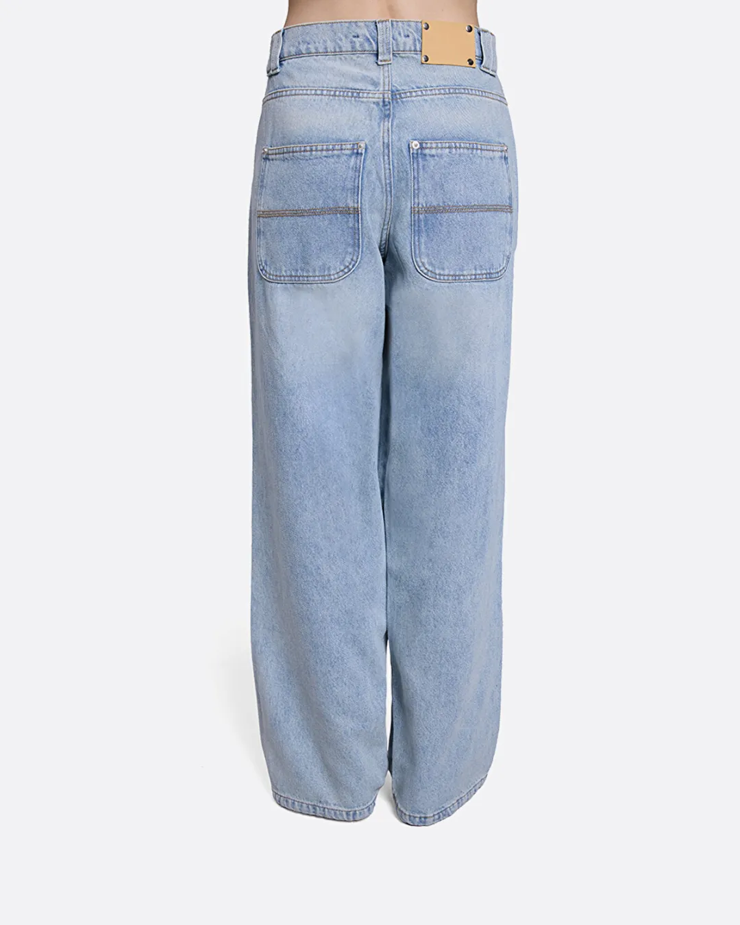 Baggy Mavi Kadın Jean Pantolon - 5