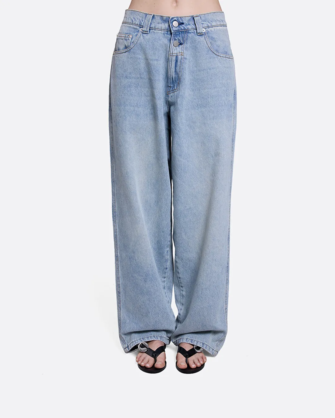 Baggy Mavi Kadın Jean Pantolon - 0