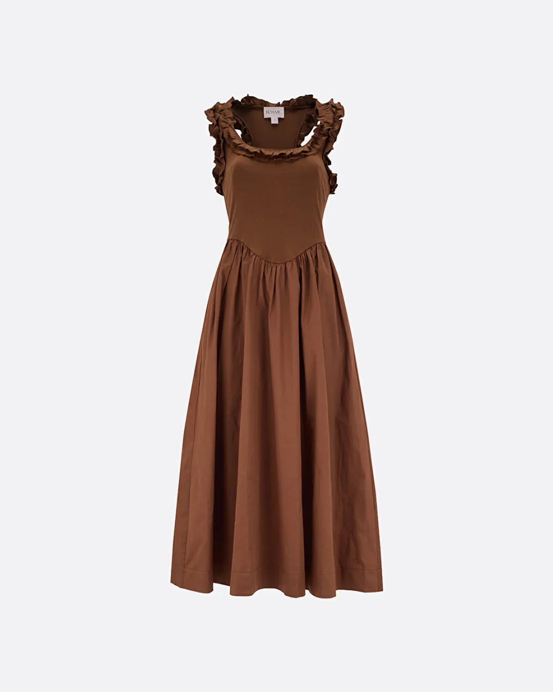 Paloma Maxi Kahverengi Kadın Elbise - 1
