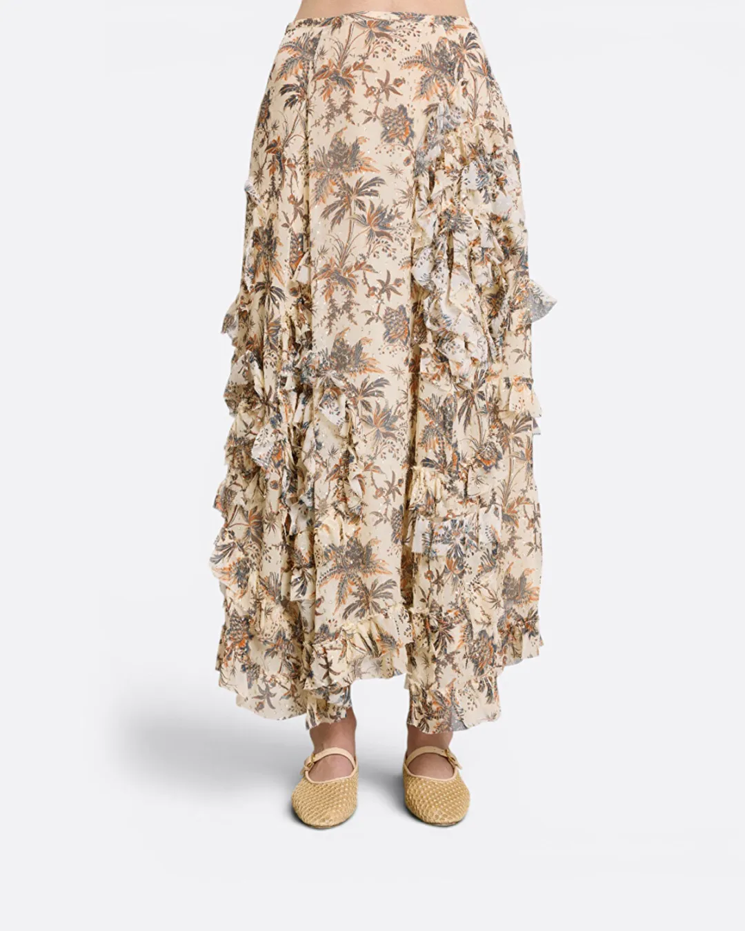 Adele Cascading Ruffle Kadın Etek - 7