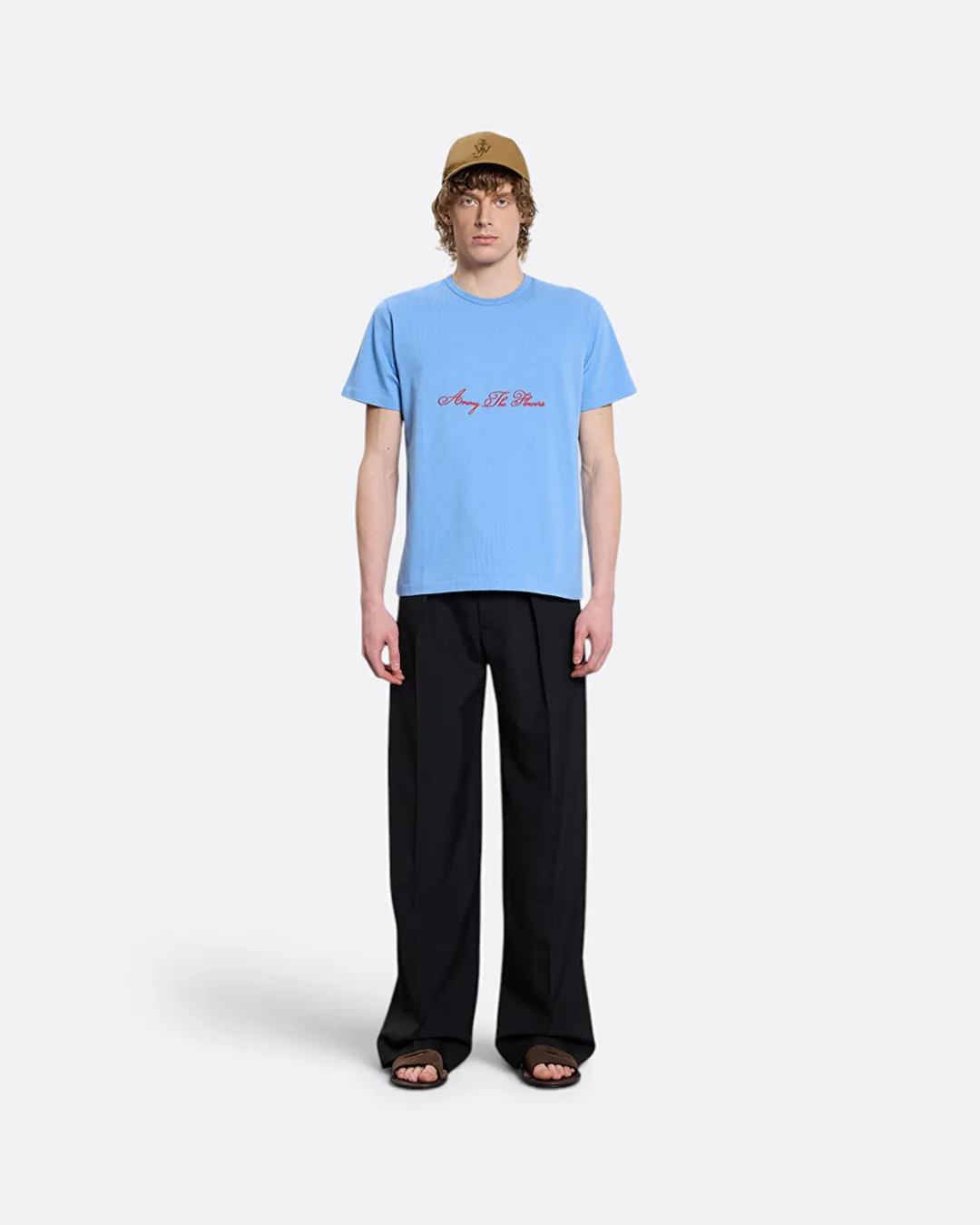 Among The Flowers Mavi Erkek T-Shirt - 2