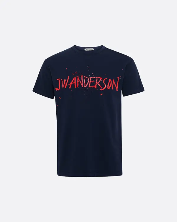 Bisiklet Yaka Lacivert Erkek T-Shirt