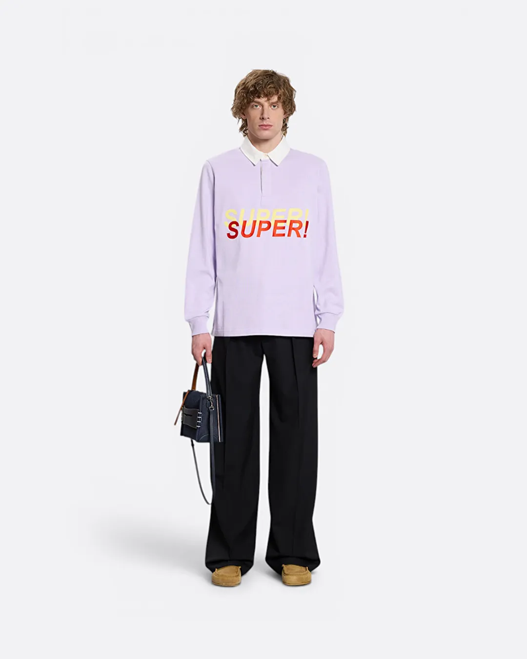 Super Speed Rugby Polo Mor Erkek Sweatshirt - 2