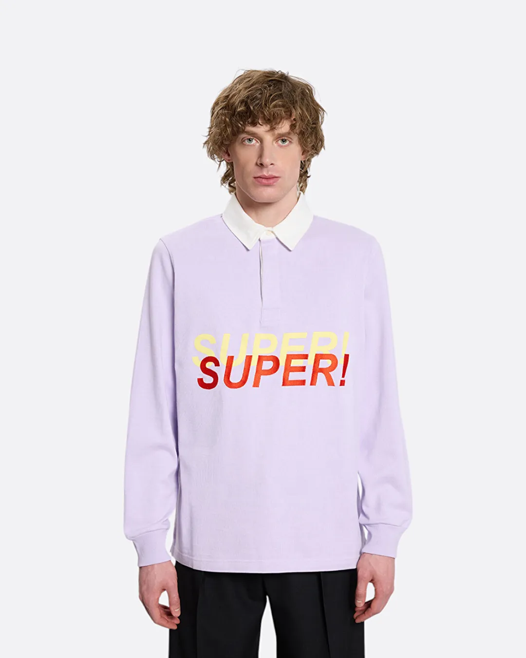 Super Speed Rugby Polo Mor Erkek Sweatshirt - 4