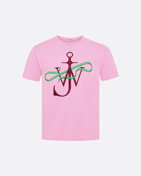 Ribbon Anchor Pembe Erkek T-Shirt