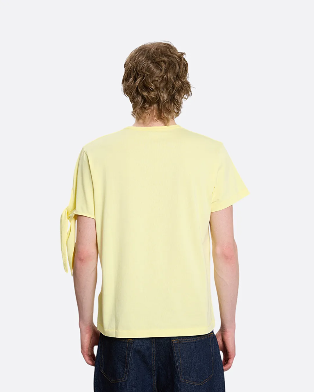 Kol Bağlama Detaylı Sarı Erkek T-Shirt - 4