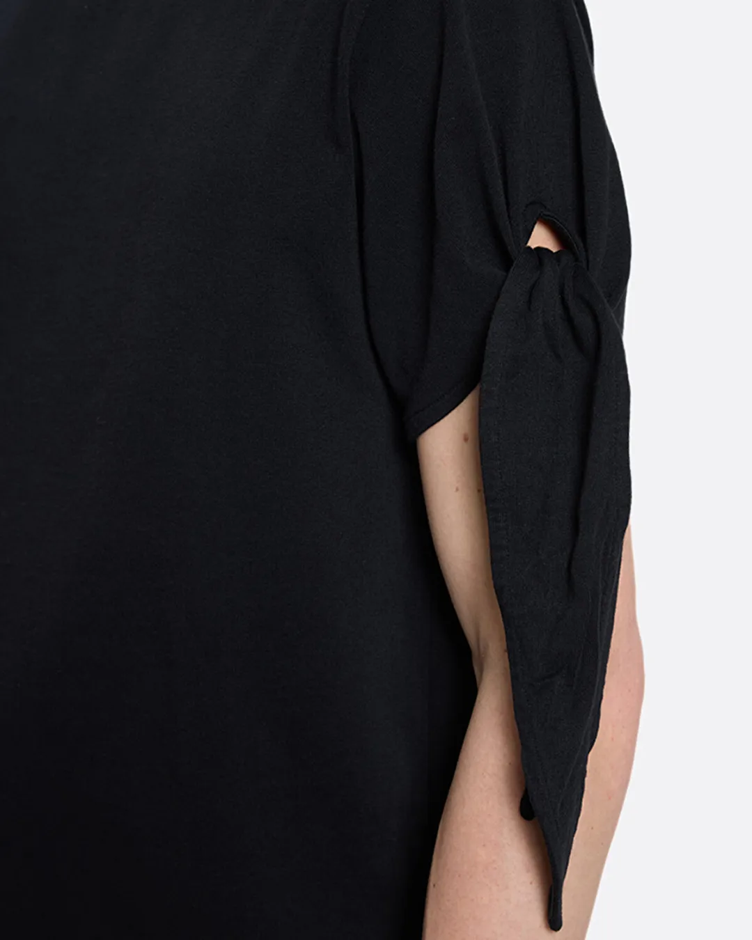 Kol Bağlama Detaylı Siyah Erkek T-Shirt - 0