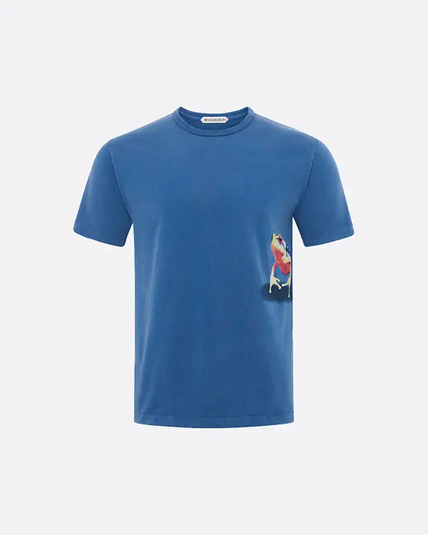 Peeking Frog Mavi Erkek T-Shirt