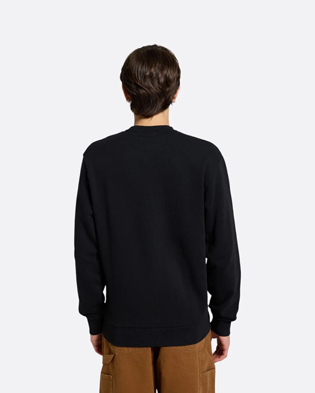 Script Embroidery Siyah Erkek Sweatshirt - 4