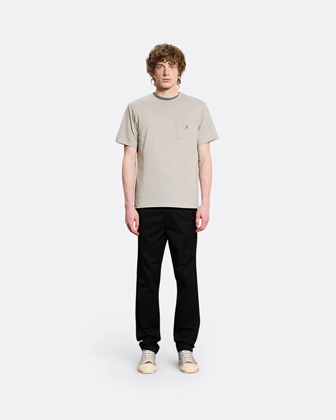 Pocket Yeşil Gri Erkek T-shirt - 2