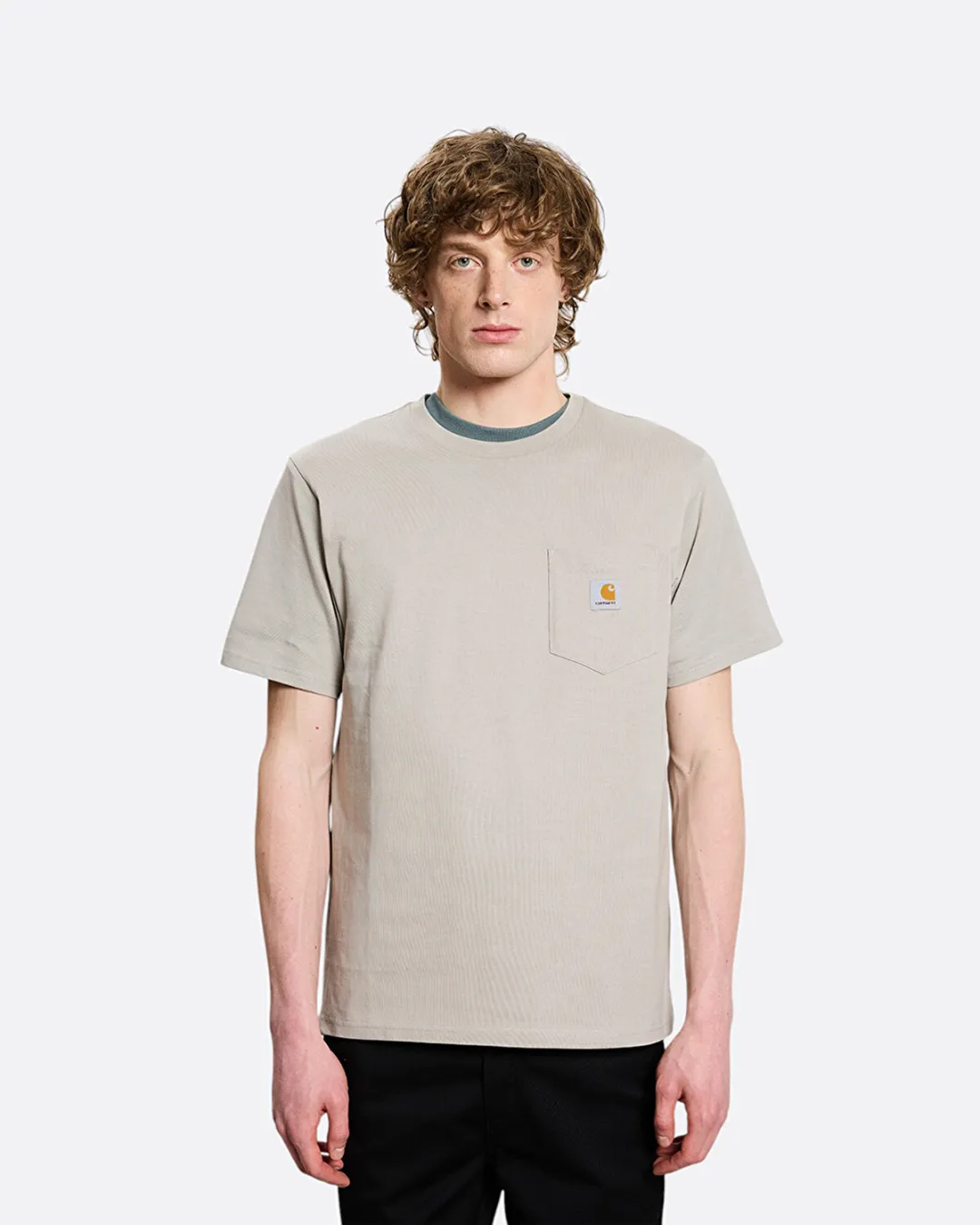 Pocket Yeşil Gri Erkek T-shirt - 3