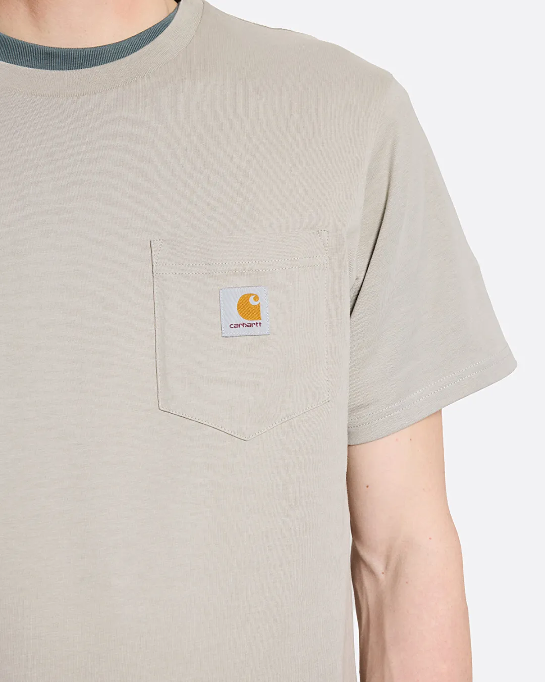 Pocket Yeşil Gri Erkek T-shirt - 5