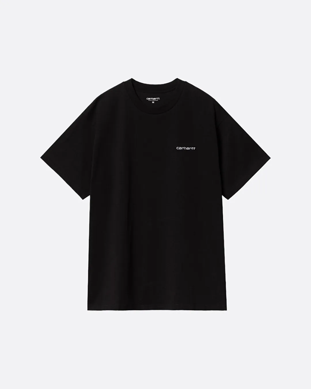 Script Embroidery Siyah Erkek T-shirt - 1